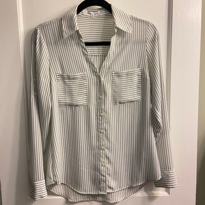 Express Womens Pinstripe Button Down